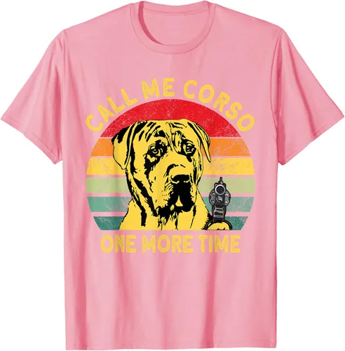Vista 35 de Canary Dog Dad Call Me Corso Once More Perro Presa Canario Camiseta, Negro