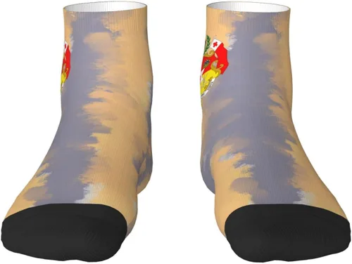 Vista 2 de Coat Of Arms Of Tonga Ankle Socks Winter Low Cut Sports Warm Comfort Breathable Casual Socks For Mens And Womens