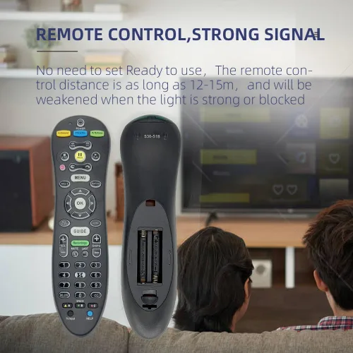 Vista 2 de Paquete de 2 repuestos para control remoto ATT S30-S1B compatible con receptor U-Verse Uverse Controles digitales multifunción