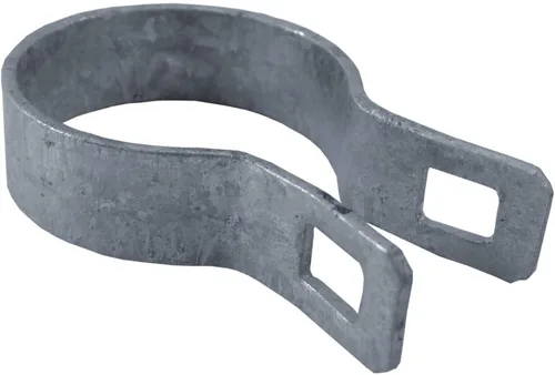 Vista 13 de Banda de soporte de 1-3/8 pulgadas para valla de eslabones de cadena, uso para poste de diámetro exterior de 1-3/8 pulgadas / tubería - Banda