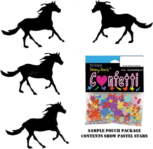 Vista 3 de Confeti Caballo Negro - Paquete al por menor #9860 QS0