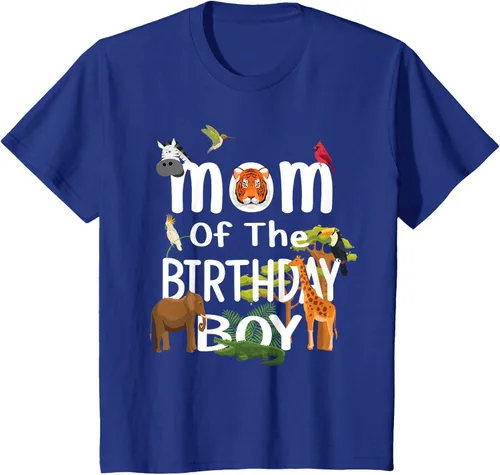 Vista 59 de Camiseta de fiesta de animales con temática de zoológico para niño de cumpleaños, Negro