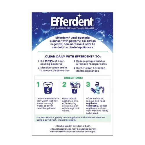 Vista 8 de DenTek Professional Fit, protección dental máxima para rechinar dientes y tableta limpiadora antibacteriana eficiente, 90