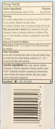 Vista 5 de Gotas lubricantes para los ojos Refresh Tears 4x15 ml, 1x5 ml