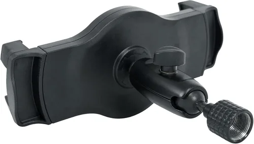 Vista 4 de Rockville Istand 22 Tablet Smartphone Holder 360 grados giratorio, ABS y agarre de goma, se adapta a 4.7-12.9 pulgadas, para soportes de micrófono