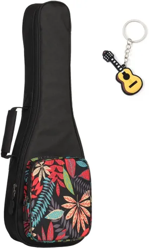 Vista 8 de Funda para ukelele simple de lino, esponja de 0.394 in, portátil, impermeable, bolsa para ukeleles, bolsa de concierto Uke con bolsillo
