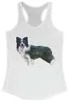 Vista 5 de Border Collie 'Andrew' Women's Racerback Tank LSolid Kelly Green