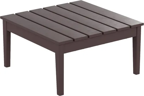 Vista 9 de WestinTrends Ashore - Mesa de centro para exteriores, 32 pulgadas de madera de polietileno Adirondack para todo tipo de clima, mesa auxiliar Negro