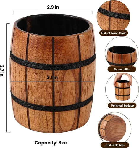 Vista 5 de CRAKTH Taza de vidrio de whisky de madera carbonizada, regalo de bourbon para hombres Vaso de madera Bourbon para beber, regalo de whisky