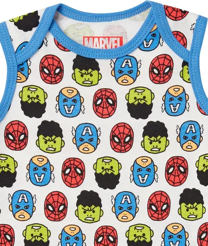 Vista 3 de Tienda Essentials Disney Marvel Star Wars Baby Boys' Sleeveless Bodysuits, Pack of 6