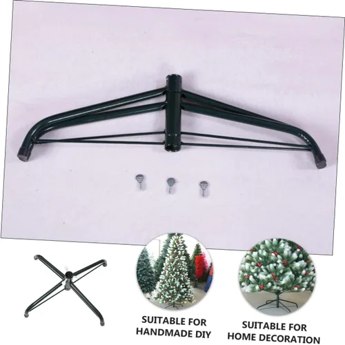 Vista 8 de Soporte de metal para árbol de Navidad artificial resistente y estable con fijación de tornillo para una fácil instalación