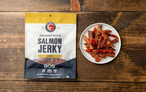 Vista 4 de SeaBear - Cecina de salmón salvaje ahumado - Pimienta - 2.5 oz