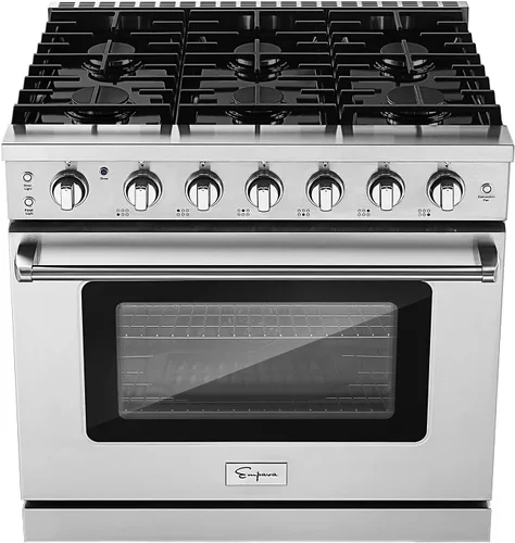Vista 6 de Empava Cocina de gas de horno individual deslizante de estilo profesional de 30 pulgadas y 4.2 pies cúbicos con 4 quemadores sellados ultra altos