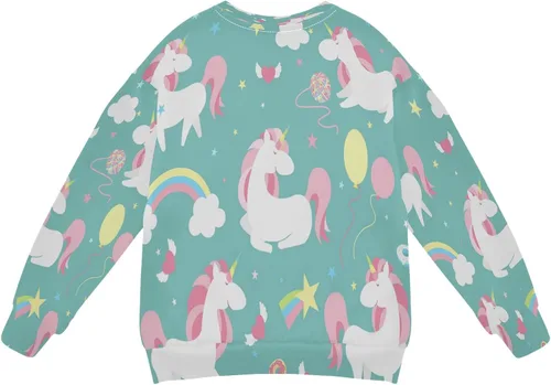 Vista 2 de Myth Unicorn Boy Girl Sweatshirt Toddler Crewneck Pullover Sweater Long Sleeve Fall Winter Clothes