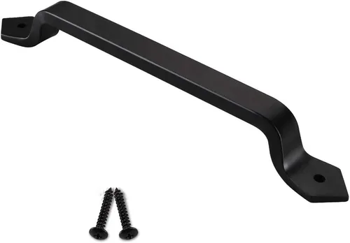 Vista 18 de Tirador Clásico de Puerta – Tirador de Acero Resistente para Portones, Puertas de Granero, Cercas Exteriores, Negro, 7 Pulgadas