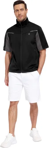 Vista 6 de Little Donkey Andy Chaqueta de golf Softshell de manga corta para hombre Negro