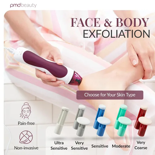 Vista 5 de PMD Beauty Personal Microderm Pro - At-Home Use, Facial Exfoliator Tool, Microdermabrasion Machine Kit for Face and Body Skincare