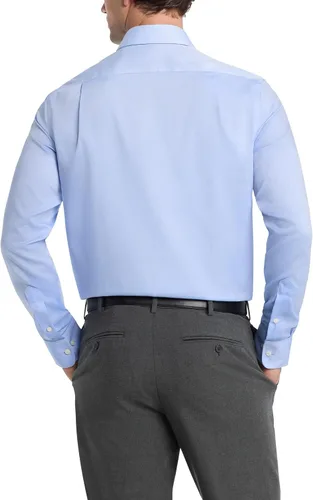 Vista 2 de Tommy Hilfiger Camisa de vestir sólida sin planchado para hombre, ajuste regular, exclusiva de Tienda