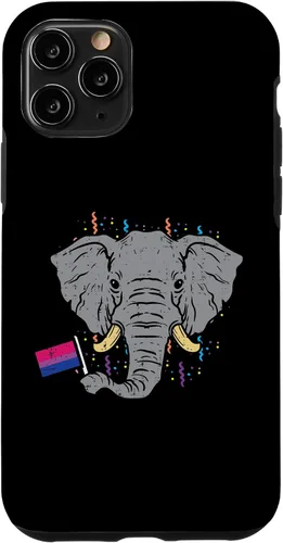 Vista 10 de Funda para iPhone 14 Bisexual Flag Elephant LGBT Bi Pride Stuff Animal Case