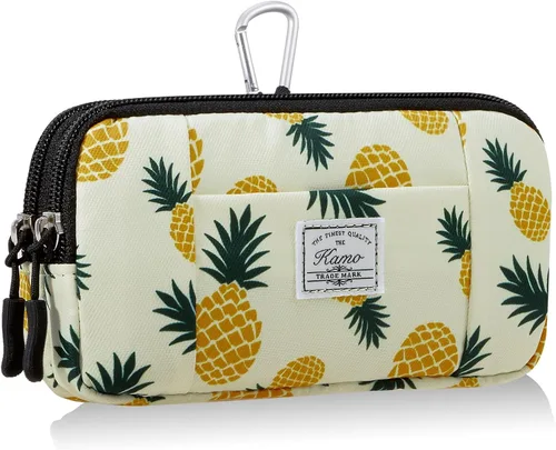 Vista 10 de KAMO Funda multiusos de lona horizontal para smartphone, funda para teléfono celular con asa para cinturón, bolsas de cinturón para mujeres, funda