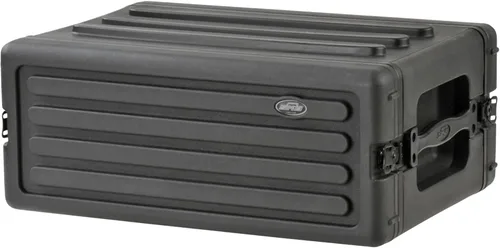 Vista 11 de SKB Estuche Roto Rack 4U Poco Profundo – Protector de equipo de polietileno duradero, apilable, impermeable con pestillos giratorios y patas de goma