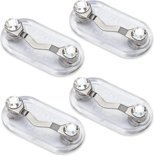 Vista 7 de Readerest Magnetic Eyeglass Holders (4 Pack) Eyewear Clip for Readers & Sunglasses, ID Badge Clip for Conferences, USA Made