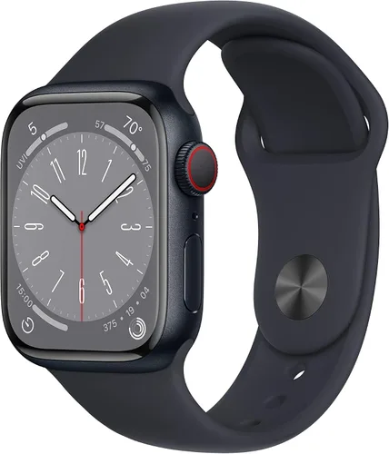 Vista 9 de Apple Watch Series 8 [GPS + Cellular 45mm] Reloj inteligente con caja de aluminio ROJA (PRODUCTO)RED con correa deportiva ROJA (PRODUCTO)RED-S/M.