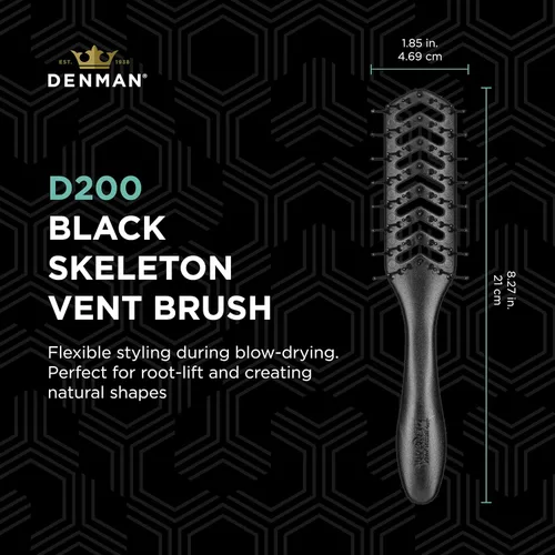 Vista 7 de Jack Dean by Denman D200 Cepillo de ventilación flexible para secado con soplado, cepillo de pelo para cabello húmedo y seco, rizado, grueso, lacio