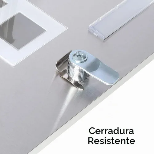 Vista 5 de Decaller Buzones de acero inoxidable con cerradura de llave resistente, buzón de correo impermeable montado en la pared con cubierta transparente
