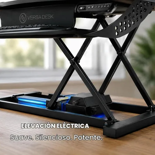 Vista 7 de VERSADESK PowerPro Elite - Convertidor de escritorio eléctrico ajustable de 36 pulgadas con controlador programable y concentrador USB. Aplicación