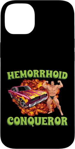 Vista 15 de iPhone 16 Hemorrhoid Conqueror Funny Meme Extraño Ofensivo Cringe Broma Caso