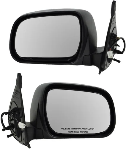 Vista 165 de TRQ Conjunto de 2 piezas de espejo lateral para conductor y pasajero, ajuste eléctrico, sin calefacción, sin memoria, color negro, compatible