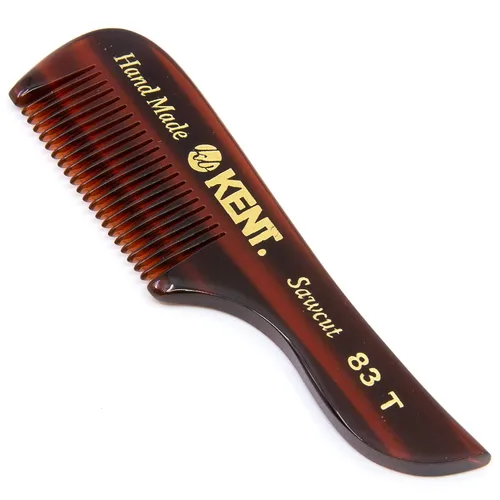 Vista 9 de Kent Peine de bolsillo para barba y bigote de caballero pequeño 83T, tamaño de bolsillo dentado fino para aseo y peinado del vello facial. Corte