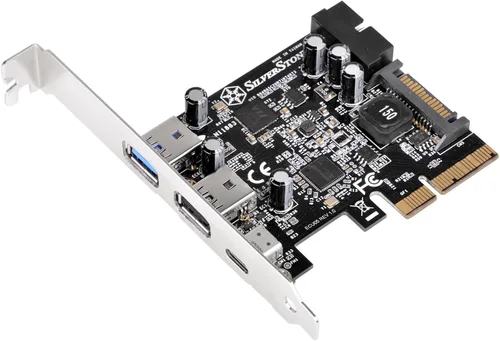 Vista 2 de SilverStone Technology Silverstone Tarjeta PCIe USB 3.1 y 3.0 con conector externo tipo C e interno de 19 pines ECU05 Componentes Otros