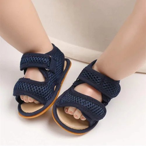 Vista 3 de RVROVIC Sandalias de primera calidad para bebés, niños y niñas, suela de goma antideslizante suave, zapatos de verano al aire libre para niños