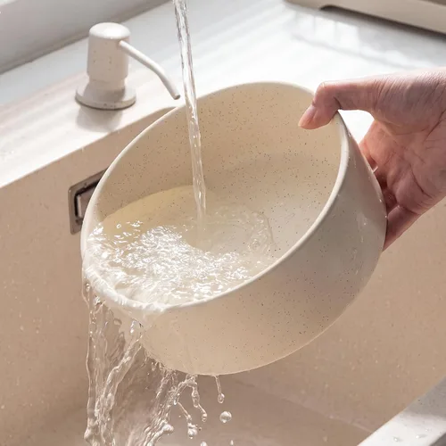 Vista 7 de Cuenco elevado de cerámica de 6 pulgadas para perros – Cuenco de comida y agua para perros de 30 onzas con soporte elevado de bambú antideslizante