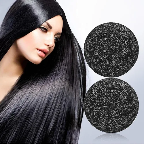 Vista 4 de Barra de champú reversible para cabello gris, 2 unidades de jabón para oscurecer el cabello gris para limpiar profundamente el cuero cabelludo