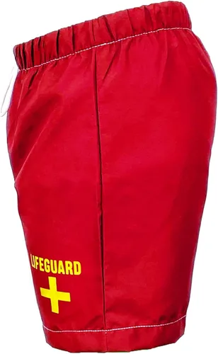 Vista 6 de Conjunto de pantalones cortos de natación para soltero, broma, color rojo