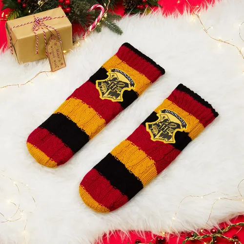 Vista 5 de Harry Potter Calcetines de zapatillas, calcetines esponjosos de punto para mujer, rellenos de calcetines de Navidad