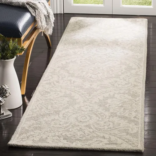 Vista 8 de SAFAVIEH Blossom Collection - Alfombra decorativa, 2 x 3 pies, azul y marfil, lana hecha a mano, ideal para zonas de alto tráfico en entrada, sala
