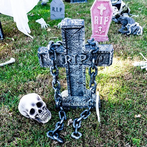 Vista 7 de Zcaukya 2 cadenas de plástico para Halloween, accesorios de Halloween de 6 pies, eslabones de cadena de plástico, accesorios de disfraces