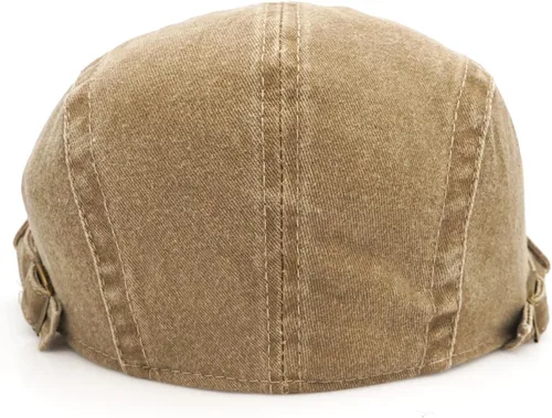 Vista 3 de Gorra vaquera de algodón ajustable unisex Caqui