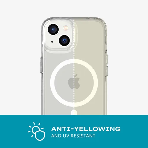 Vista 6 de tech21 Funda transparente para iPhone 14 Evo Clear compatible con MagSafe®, resistente a los arañazos, absorbe los golpes y protección contra caídas