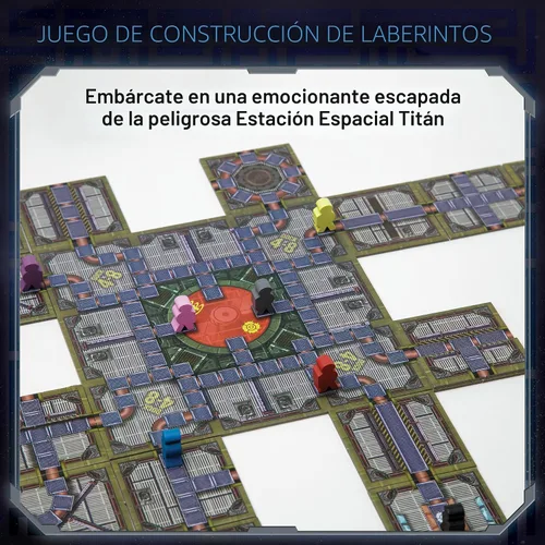 Vista 5 de Juego de Mesa No Escape - Juegos de Mesa de Estrategia para Adultos, Juegos Familiares, Juegos de Fiesta. Juego de Laberinto de Traidor de Sabotaje