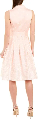 Vista 2 de Anne Klein Vestido cruzado con cuello de muesca para mujer