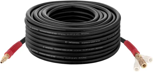 Vista 9 de INTERTOOL Manguera de compresor de aire 1/4-pulgada x 25 pies, ligera con acoplador rápido resistente y enchufe de servicio pesado - Resistente a