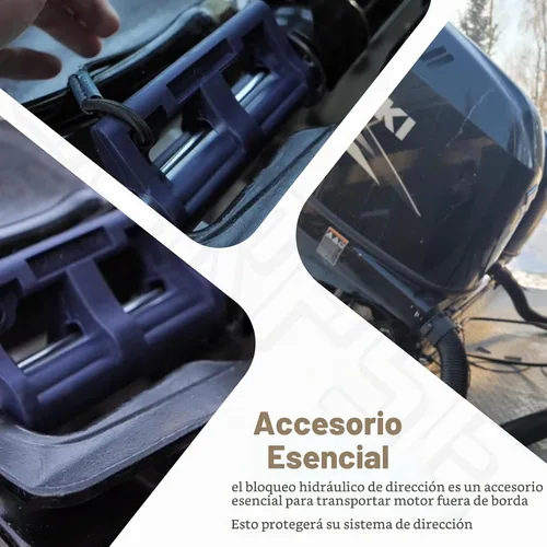 Vista 7 de Cerradura de dirección hidráulica fuera de borda de parada de dirección de 4" para bote bajo fuera de borda for Outboard Bass Boat Accessories