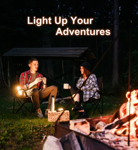 Vista 9 de Linterna solar para campamento, 1800 lúmenes, 13 modos de luz, batería de 3000 mAh, impermeable IP66, luces LED recargables para huracán
