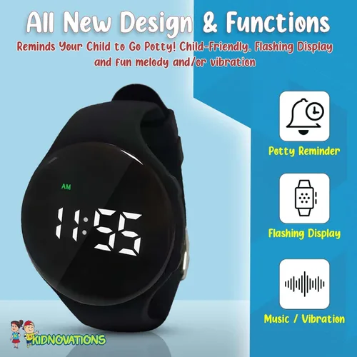 Vista 3 de Reloj de entrenamiento para ir al baño premium de EE. UU., luces intermitentes, múltiples modos de alarma con un modo discreto I recargable