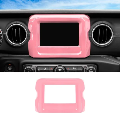 Vista 14 de CheroCar Marco de panel de pantalla GPS de navegación, accesorios interiores compatibles con Jeep Wrangler JL JLU y Gladiator JT 2018-2022, azul..